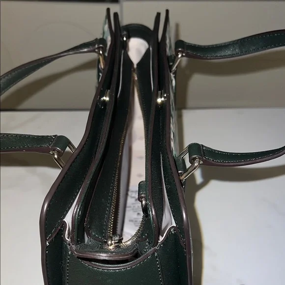 Kate Spade Floral Satchel in Green and White - Picture 3 of 5